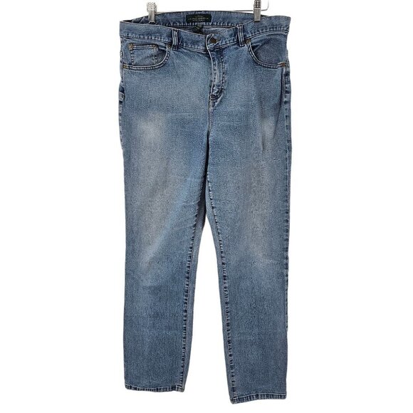 Lauren Ralph Lauren Plus Size Jeans Straight 14 High Rise High Waisted Mom - Picture 1 of 7